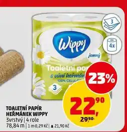 Penny Market TOALETNÍ PAPÍR HEŘMÁNEK WIPPY, 4 role nabídka