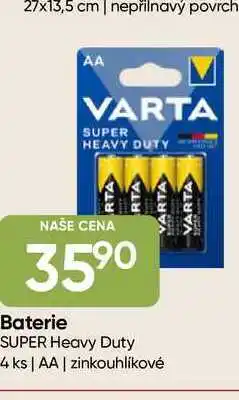 Hruška VARTA Baterie SUPER Heavy Duty 4 ks, AA nabídka
