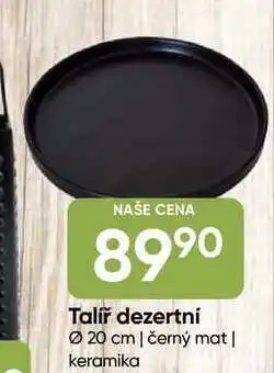 Hruška Talíř dezertní 20 cm černý mat nabídka