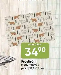 Hruška Prostírání motiv medvěd plast, 28,5x44 cm nabídka