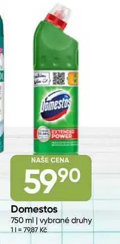 Hruška Domestos WC gel 750ml, vybrané druhy nabídka