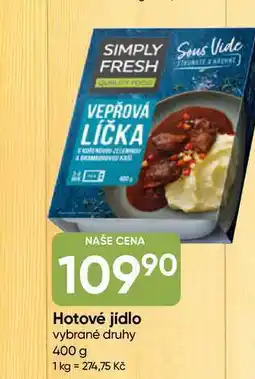 Hruška SIMPLY FRESH Hotové jídlo vybrané druhy nabídka