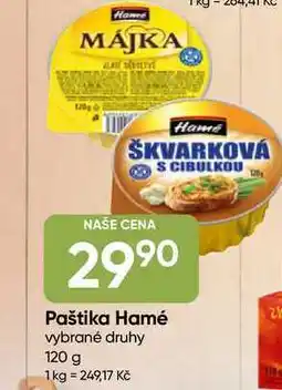 Hruška Hamé paštika 120g, vybrané druhy nabídka