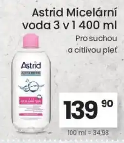 Kubík potraviny Astrid Micelární voda 3 v 1 nabídka