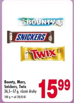 Qanto Bounty, Mars, Snickers, Twix nabídka
