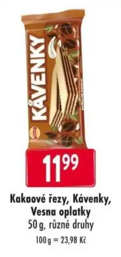 Qanto Kakaové řezy, Kávenky, Vesna oplatky nabídka