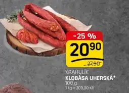 Flop Krahulik Klobása uherská nabídka