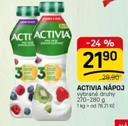 Flop Activia nápoj nabídka