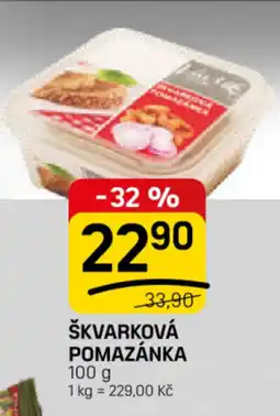 Flop Škvarková pomazánka nabídka