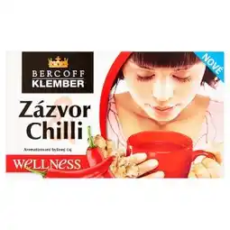 CBA Bercoff Klember Welness Aromatizovaný bylinný čaj zázvor chilli 20 x 2,0g nabídka
