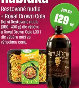 BonVeno Restované nudle (350-400 g) a Royal Crown Cola 1,33l nabídka