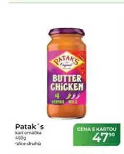 Tamda Foods Patak's kari omáčka nabídka