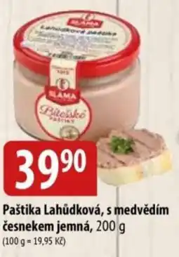 Bala Paštika Lahůdková, s medvědím česnekem jemná nabídka