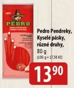 Bala Pedro Pendreky, Kyselé pásky nabídka