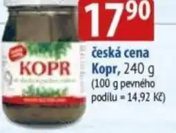 Bala Česká cena Kopr nabídka