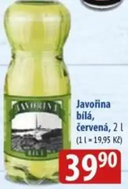 Bala Javořina bílá, červená nabídka