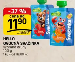 Flop Hello ovocná svačinka nabídka