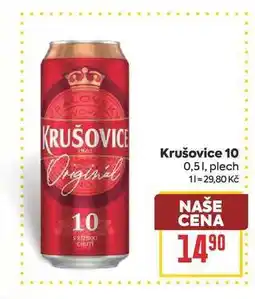 Billa Krušovice 10 0,51, plech nabídka