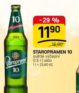 Flop Staropramen 10 světlé výčepní nabídka