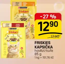 Flop Friskies kapsička hovězí/kuře nabídka
