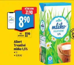 Albert Trvanlivé mléko nabídka