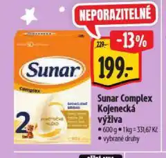 Albert Sunar kojenecká výživa nabídka