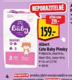 Albert Cute baby dětské plenky nabídka