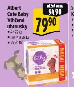 Albert Cute baby vlhčené ubrousky nabídka