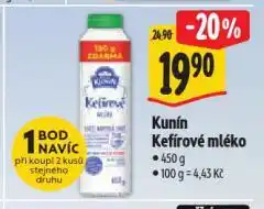 Albert Kunín kefírové mléko nabídka