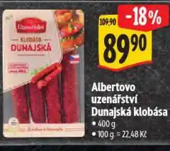 Albert Dunajská klobása nabídka