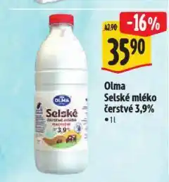 Albert Olma selské mléko čerstvé nabídka