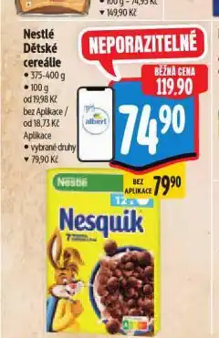 Albert Nestlé dětské cereálie nabídka
