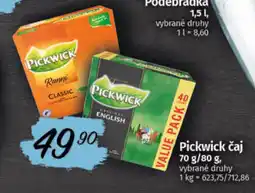 COOP TIP Pickwick čaj nabídka