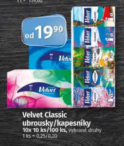 COOP TIP Velvet Classic ubrousky/kapesníky nabídka