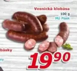 ESO MARKET Vesnická klobása MU Písek nabídka