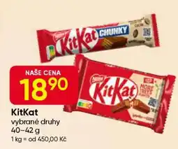 Hruška KitKat nabídka