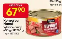 Hruška Konzerva Hamé nabídka