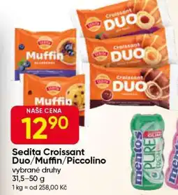 Hruška Sedita Croissant Duo/Muffin/Piccolino nabídka
