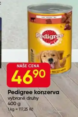 Hruška Pedigree konzerva nabídka