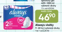 Hruška Always vložky nabídka