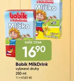 Hruška Bobík MilkDrink nabídka
