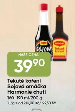 Hruška Tekuté koření Sojová omáčka Harmonie chuti nabídka