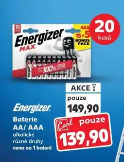 Kaufland Energizer Max Baterie AA/AAA nabídka