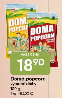 Hruška Doma popcorn nabídka