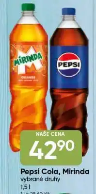 Hruška PEPSI COLA/MIRINDA nabídka