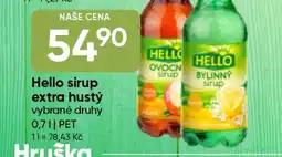 Hruška Hello sirup extra hustý nabídka