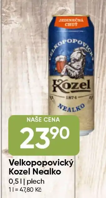 Hruška Velkopopovický Kozel nealko nabídka