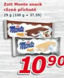 ESO MARKET Zott Monte snack nabídka