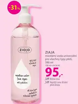 Hebe ZIAJA micelární voda univerzální pro všechny typy pleti nabídka