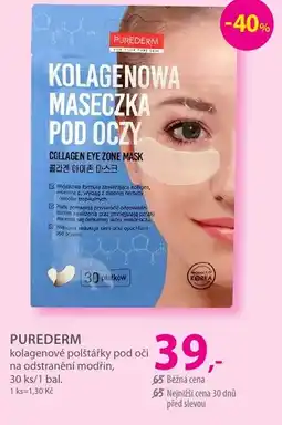Hebe PUREDERM kolagenové polštářky pod oči na odstranění modřin nabídka